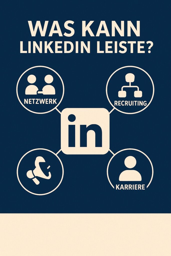 ein Bild mit vier Nutzen für LinkedIn